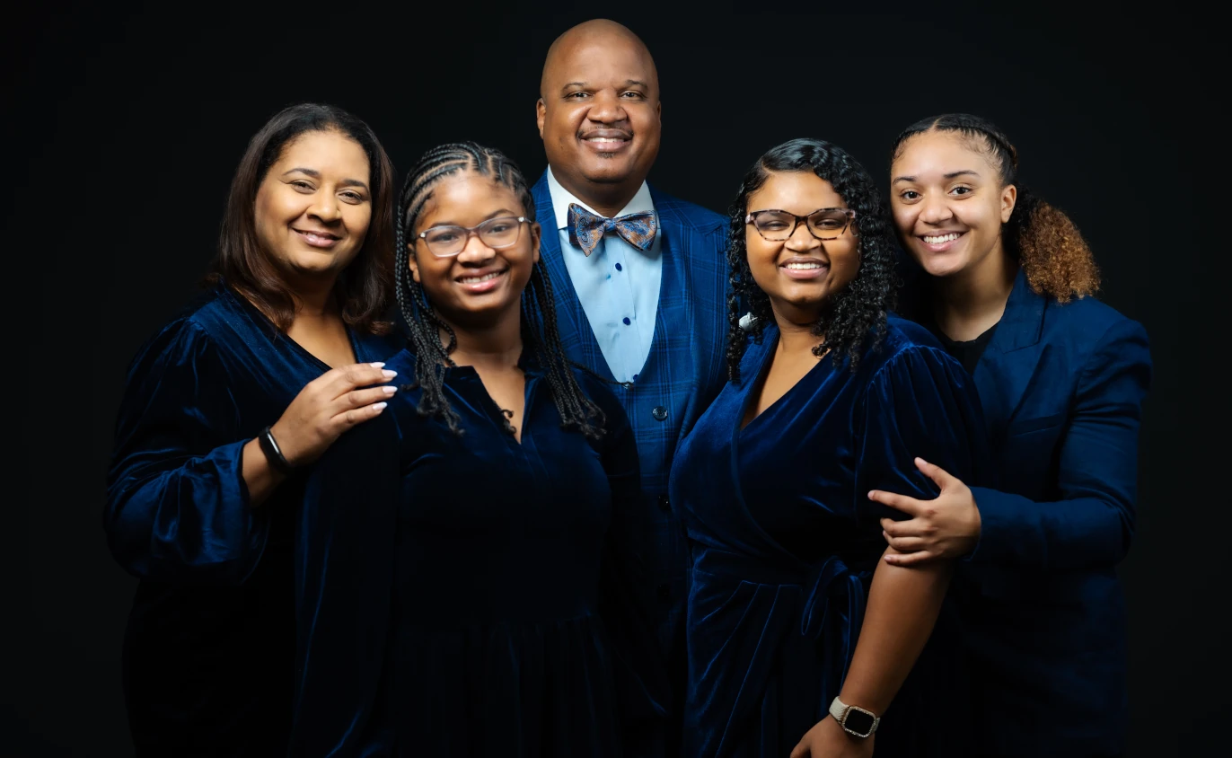 Dr. Carlton P. Byrd with his family