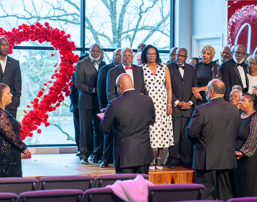 Vow renewal ceremony at Lone Star Campground