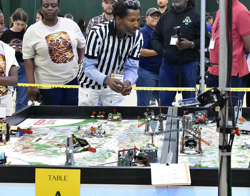 Robotics teams competing at Lone Star Campground